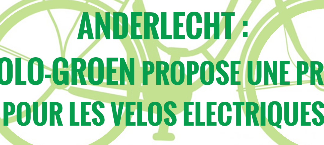 Ecolo-Groen Anderlecht propose une prime pour les vélos électriques